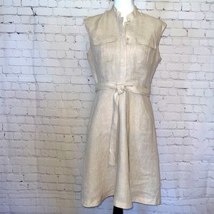Calvin Klein A Line Linen Dress